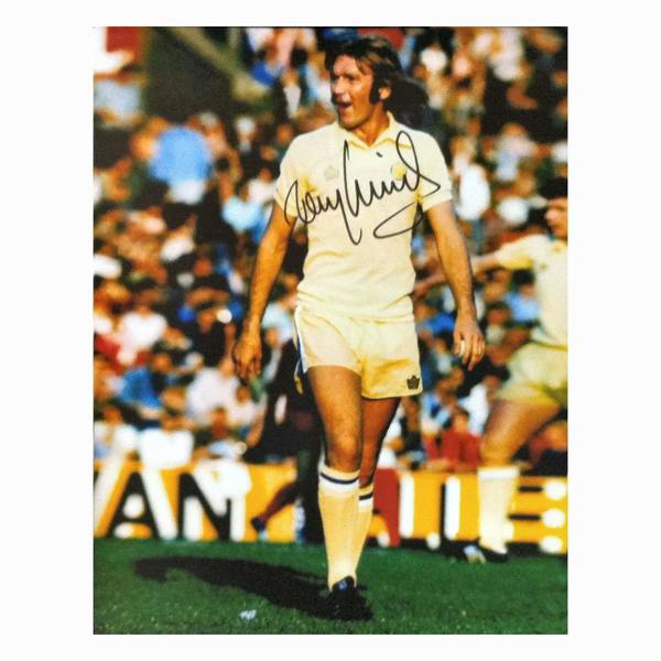 Tony Currie Signed Leeds United photo. — Unframed