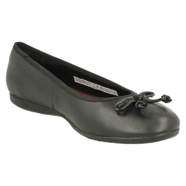 Clarks Girls Clarks Slip On Bow School Shoes Jesse Shine
