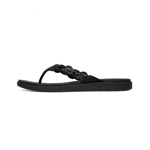 Skechers MEDITATION LUXE - DAZZLING FO Toe-Post Sandals   in  Black