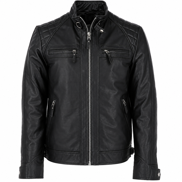 Ashwood 'Bronx' Leather Biker Jacket: 2101