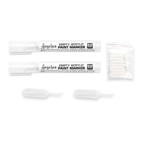 Angelus Empty Paint Markers Set - 5.0mm for Broad Coverage 14pc