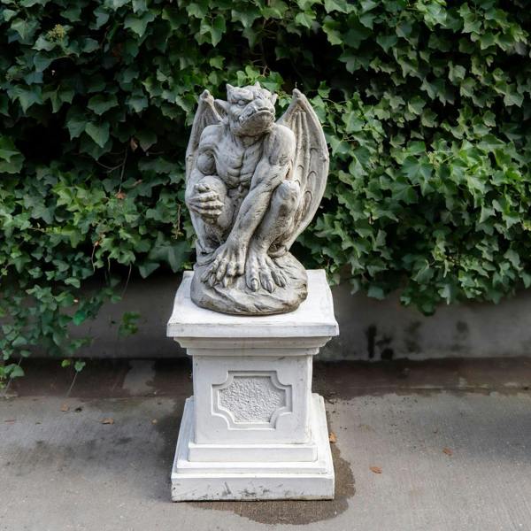 Pair of Large Gargoyle Sculptures Garden Statues