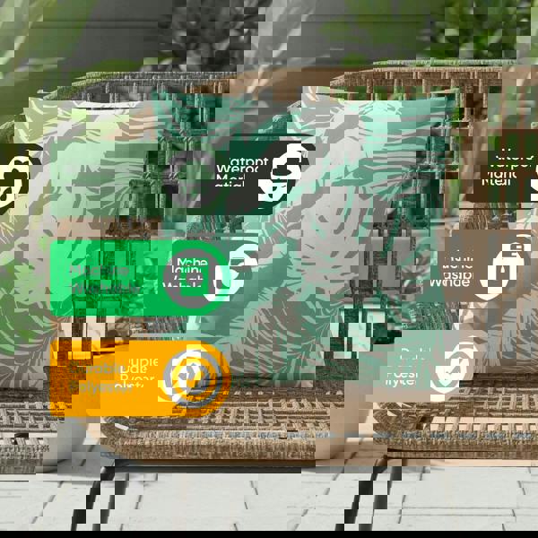 Gardenwize Pair of Outdoor Scatter Cushions – Botanical Leaf Design