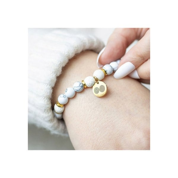 Serano Stress Less Howlite Crystal Essential Oil Bracelet