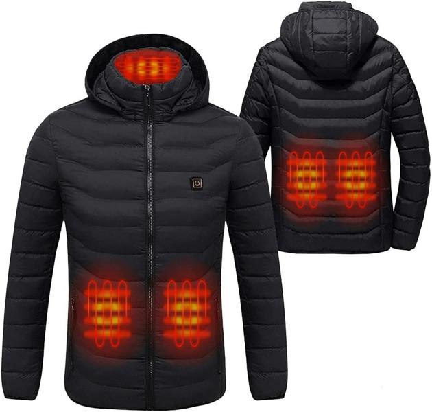 Anniou Duck Down Heated Jacket - Black