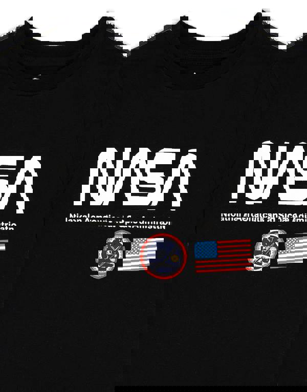 NASA Boys Black Short Sleeved T-Shirt