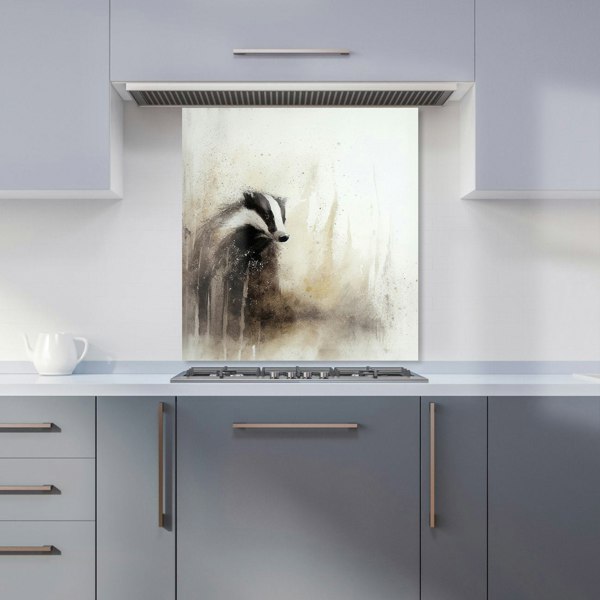 Warren Reed - Designer Badger Watercolour Kitchen Splashback