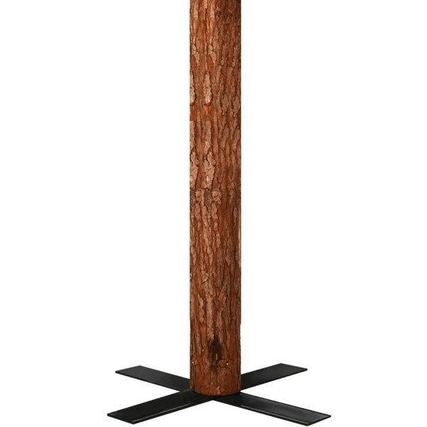 Berkfield Slim Christmas Tree with Real Wood and Cones Green 180 cm PVC