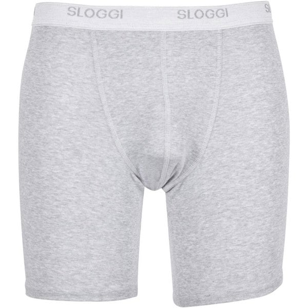Sloggi Basic Long Boxer Brief, Grey Melange
