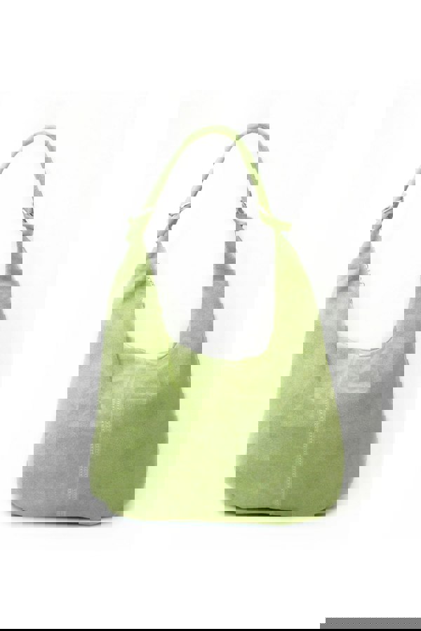 Kitise Large Slouch Italian Suede Leather Hobo Tote Bag