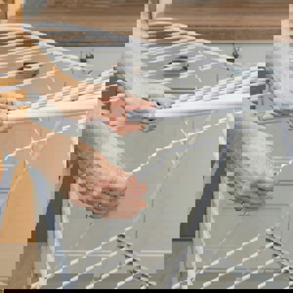 JVL Strong Winged Clothes Drying Airer - 12M, White