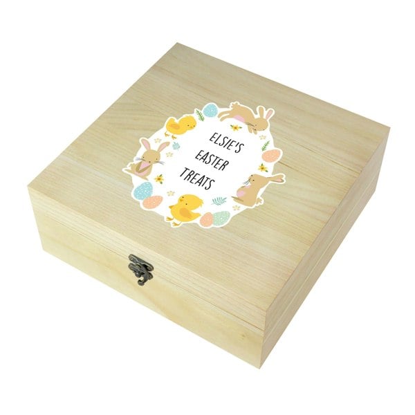Personalised Memento Company Personalised Easter Bunny Wooden Treat Box