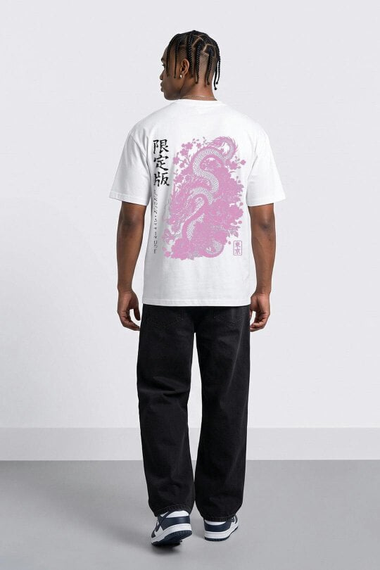 London Attitude Japanese-Inspired Dragon Graphic T-Shirt