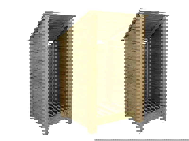 Arbor Garden Solutions Wooden Log Store (Roof Sloping Back) W-79cm, H-126cm or 180cm, D-88cm