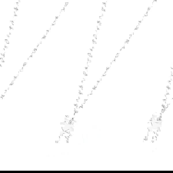 Basenji Silhouette Silver Necklace - Personalised - MYLEE London