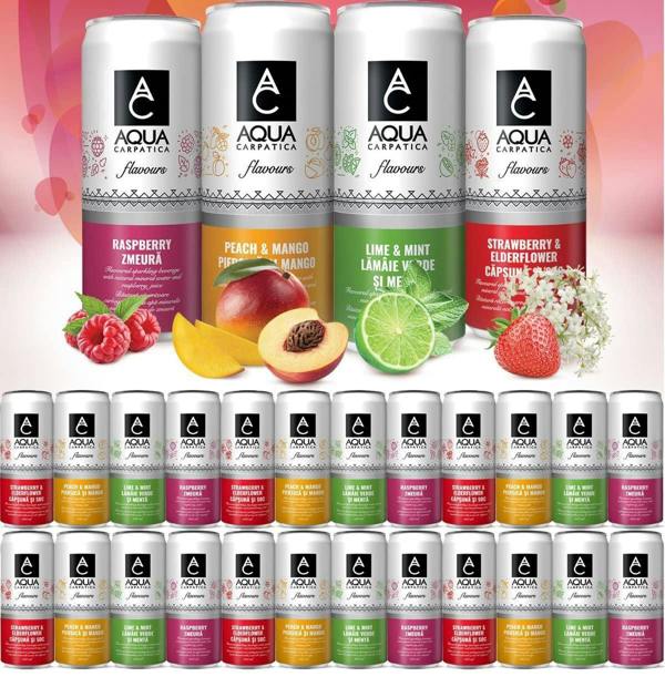 Aqua Carpatica Raspberry Flavoured Sparkling Water 6x330ml