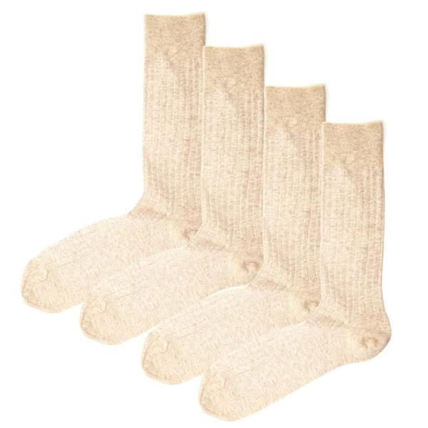 Jemsox 4 Pack - Premium Fine Ribbed Men’s Wedding & Formal Socks – Oatmeal Marl