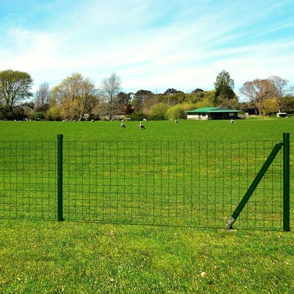 Berkfield Euro Fence Steel 10x1.2 m Green