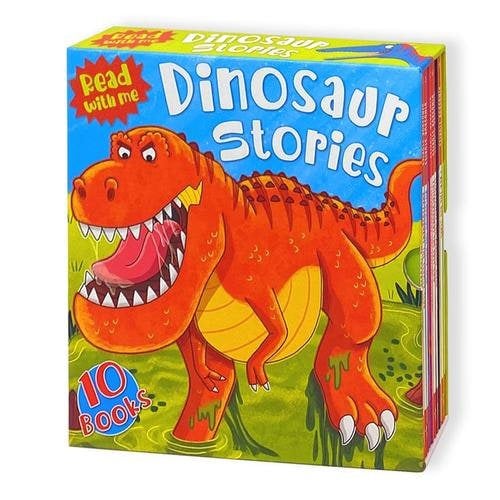 Dinosaur Adventure Stories 10 Book Set by Miles Kelly Allosaurus, Ankylosaurus, Diplodocus & MORE