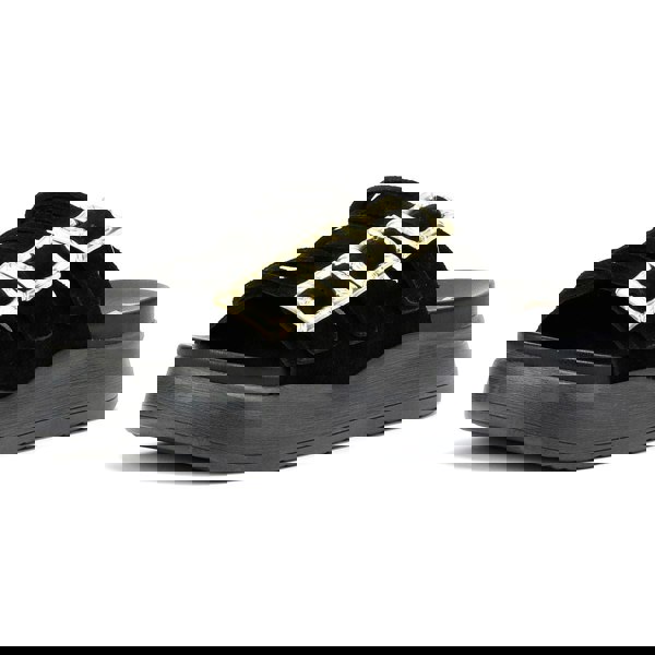 Desert Fleur Gypsum Tennesee Suede Women's Black Sandals