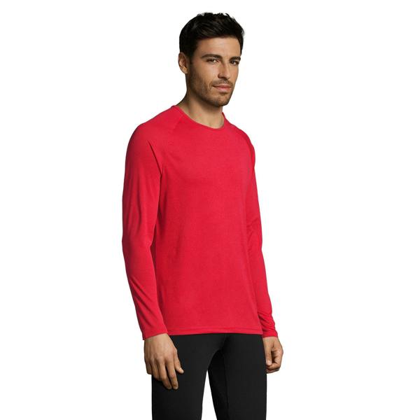 SOLS Mens Sporty Long Sleeve Performance T-Shirt - Red