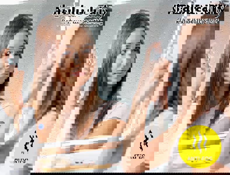 Emitto LED Wall Mirror Anti-fog Bathroom Mirrors Makeup Light 100x70cm