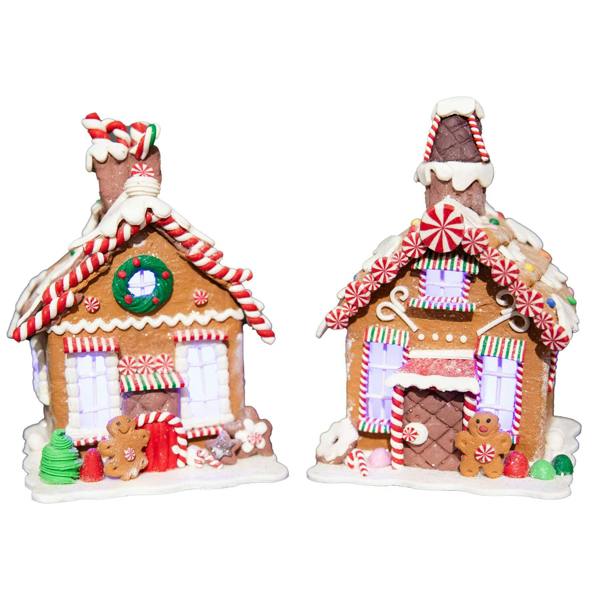 17cm Prelit Christmas Gingerbread House Lighted Candy Village Cottage Tabletop Decoration image 8