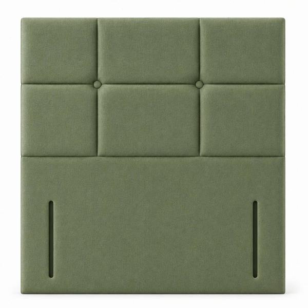 Great British Beds Harbor Cube Headboard - Green Plush
