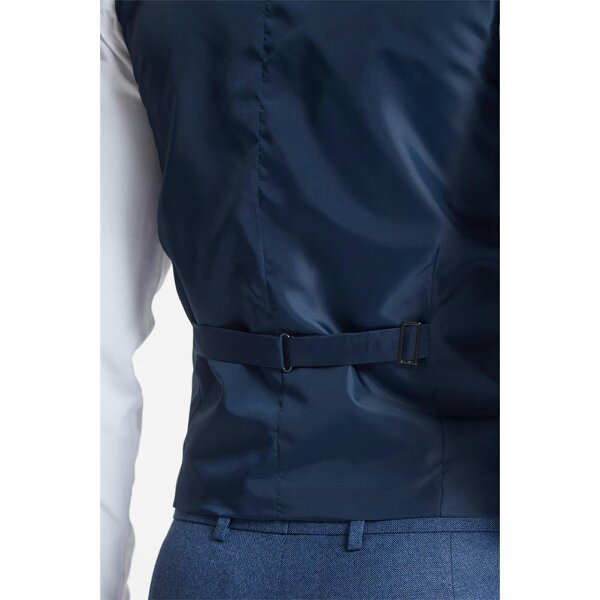 Antique Rogue Blue Texture Stretch Waistcoat