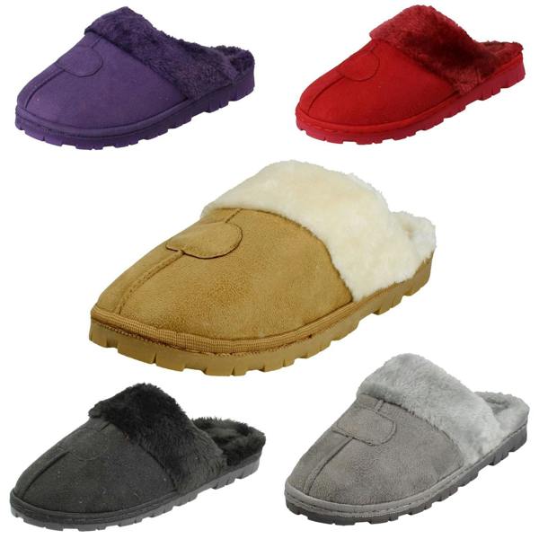 Spot On Ladies Spot On Textile Mule Slippers X2131