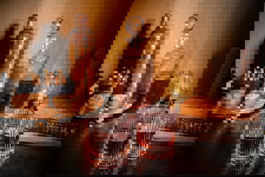 BarCraft Glass Decanter 750ml with Set of 2 Tumblers 270ml