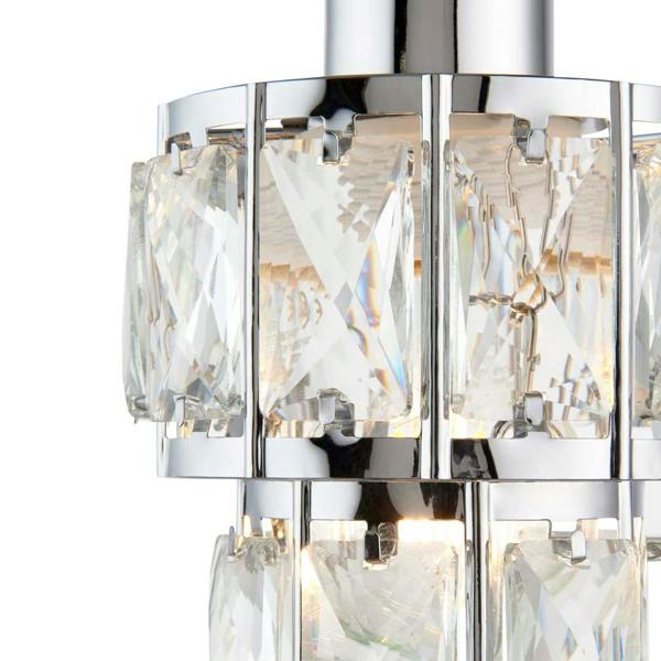 Pagazzi Lighting Darla Small Chrome Ceiling Light Pendant