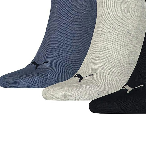 Puma Unisex Adult Quarter Training Ankle Socks (Pack of 3) - Navy/Black/Light Grey