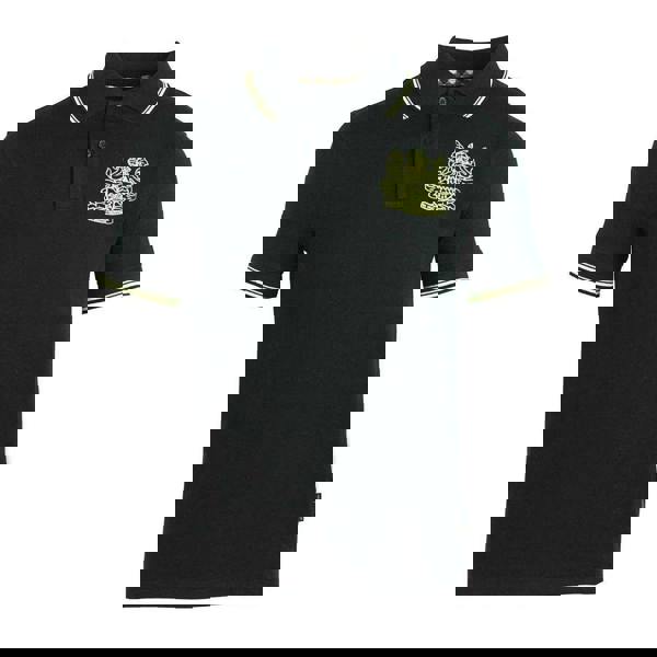 Aquascutum Unisex Adult Crest Polo Shirt - Black/Yellow - 