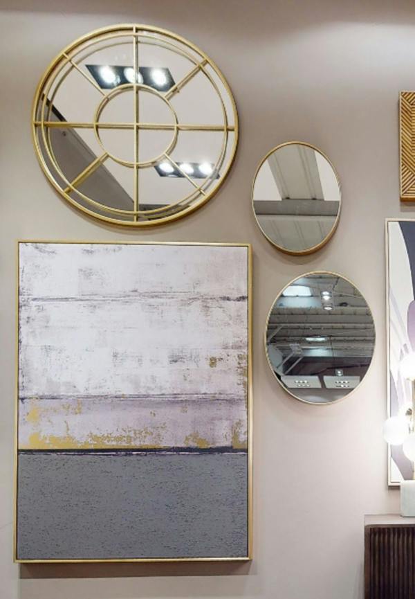 Helen Medium Gold Finish Oval Wall Mirror