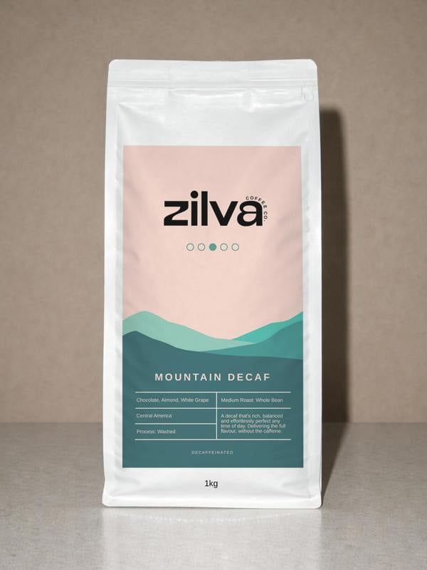 Zilva Mountain Decaf Coffee Beans - Medium Roast - 1Kg