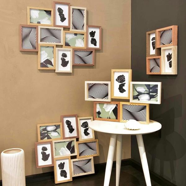 Nielsen Accent by Nielsen Photo Collage Photo Frame for 10 Pictures 4x6in - Mixed Wood Finishes