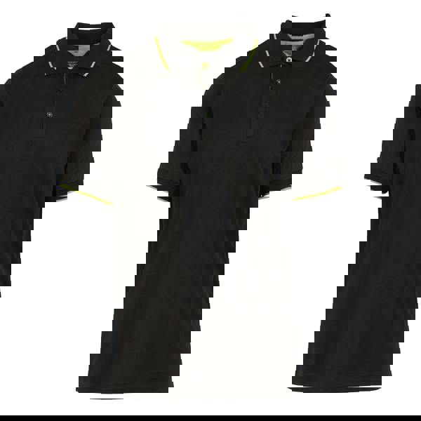 Regatta Professional Mens Short-Sleeved Polo Shirt - Black/Lime Green