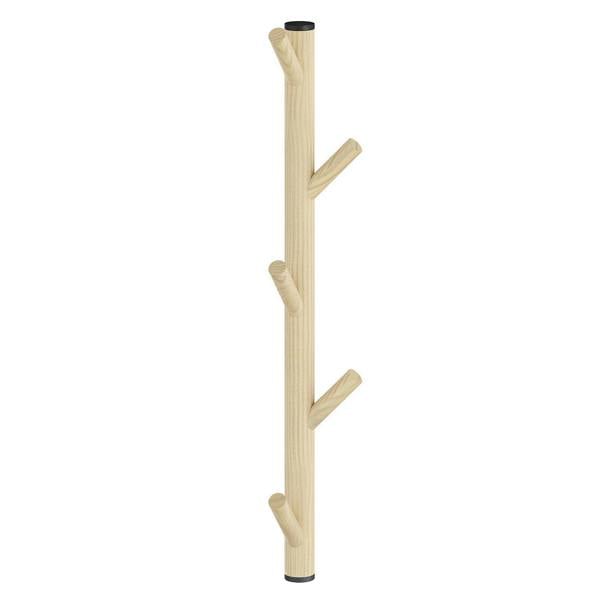 Beech/black 5 hook vertical rack