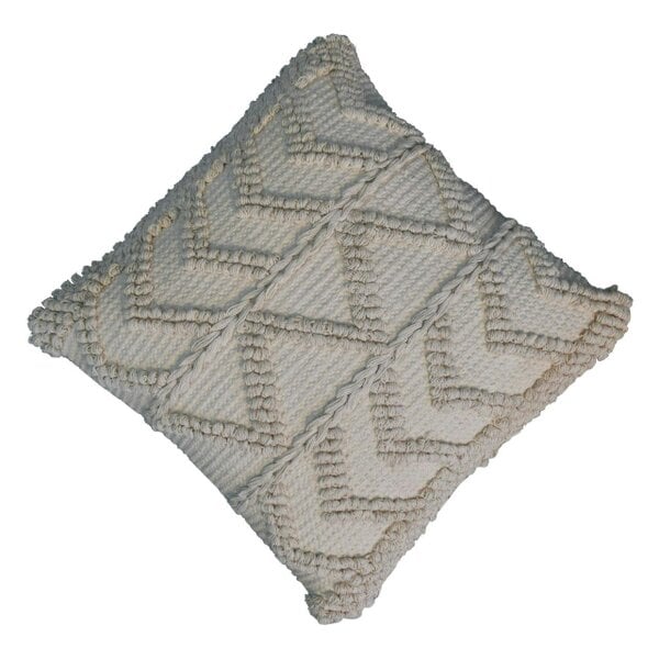 Wyld Haus Set of 2 Snowshill Cream Zig Zag Handwoven Cushion Covers