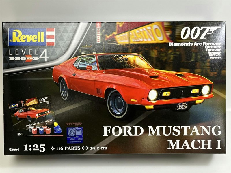 Revell James Bond 007 Diamonds Are Forever Ford Mustang Mach 1 1:25 Model Kit Revell 05664