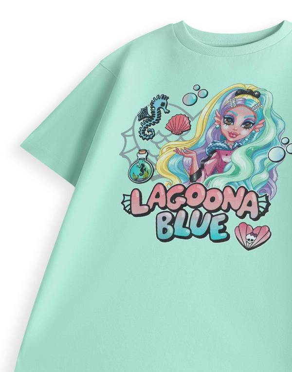 Vanilla Underground Monster High Girls Blue Lagoona Blue Short Sleeved T-Shirt