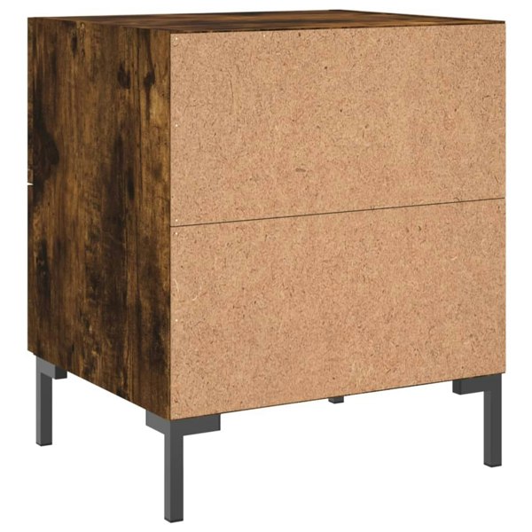 Berkfield Bedside Cabinet Smoked Oak 40x35x47.5 cm Engineered Wood