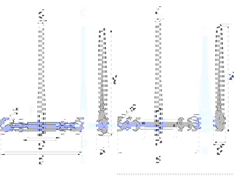 Folding Lever Ratchet Chain Loadbinder (8MM or 10MM Trailer Tie Down Load Binder)