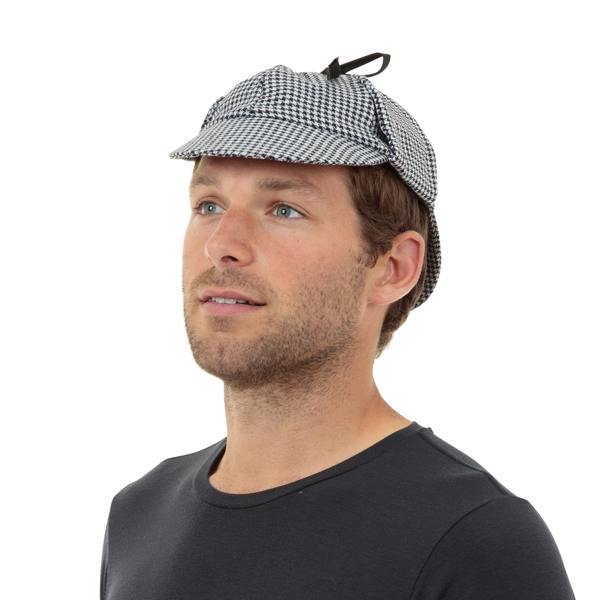 Bristol Novelty Unisex Adults Sherlock/Detective Hat - Black/White - 