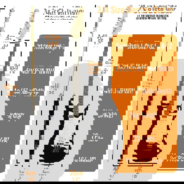 3rd Avenue 3/4 Size Electric Guitar Pack with Amp#Colour_Black