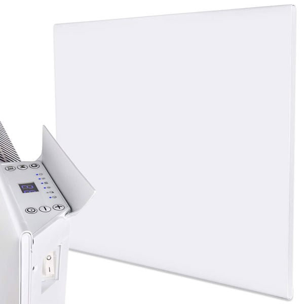 MYLEK Wall Mounted Slimline White Panel Heater 1000w Daily and Weekly Timer, Digital Thermostat