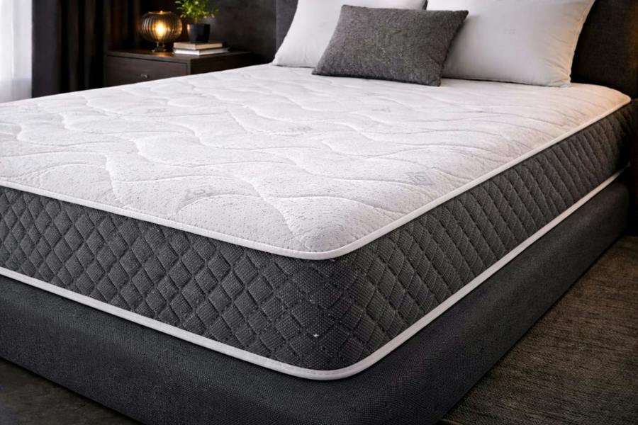 Nexus Mattress Comfort Memory Foam Open Coil Midnight Sprung Mattress - 7 INCH
