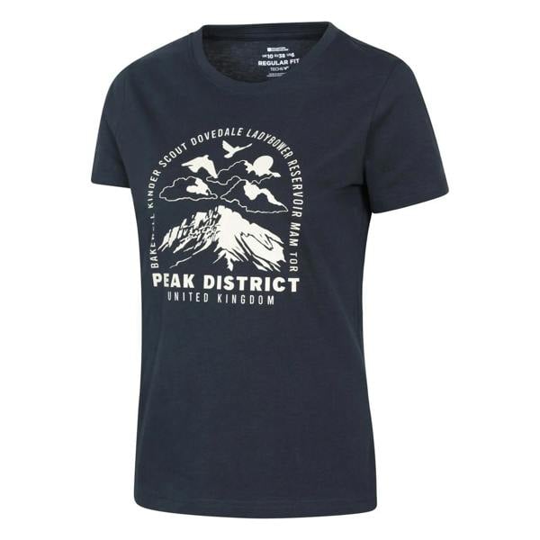 Mountain Warehouse Womens/Ladies Peak District Printed T-Shirt - Indigo - 