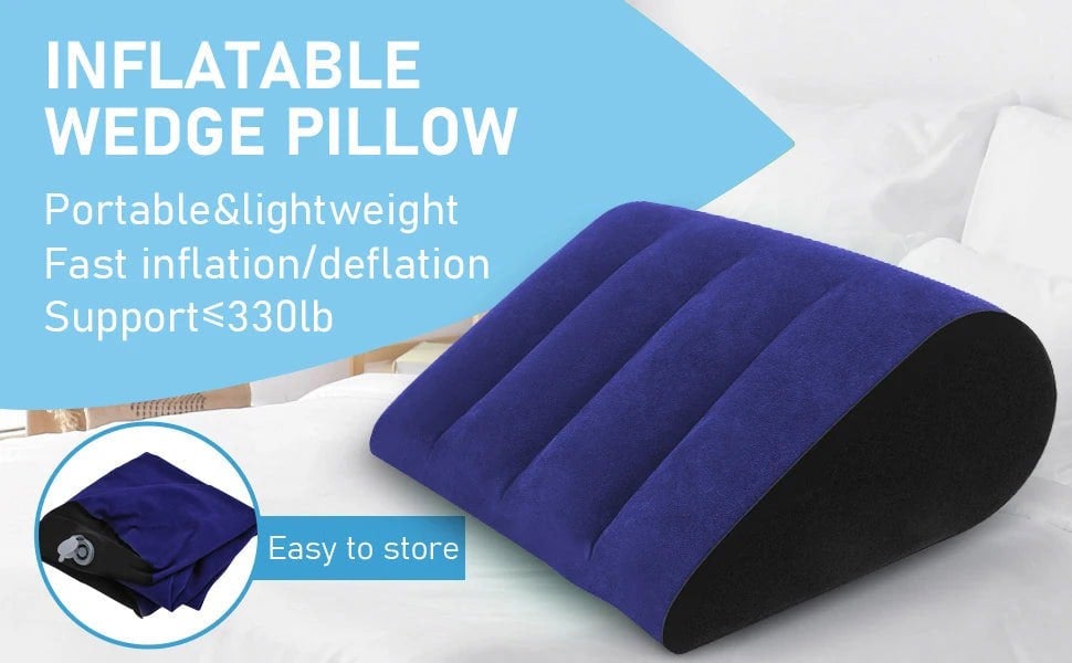 Anyhouz Anypillow Purple Inflatable Support Pillow Bamboo Fiber